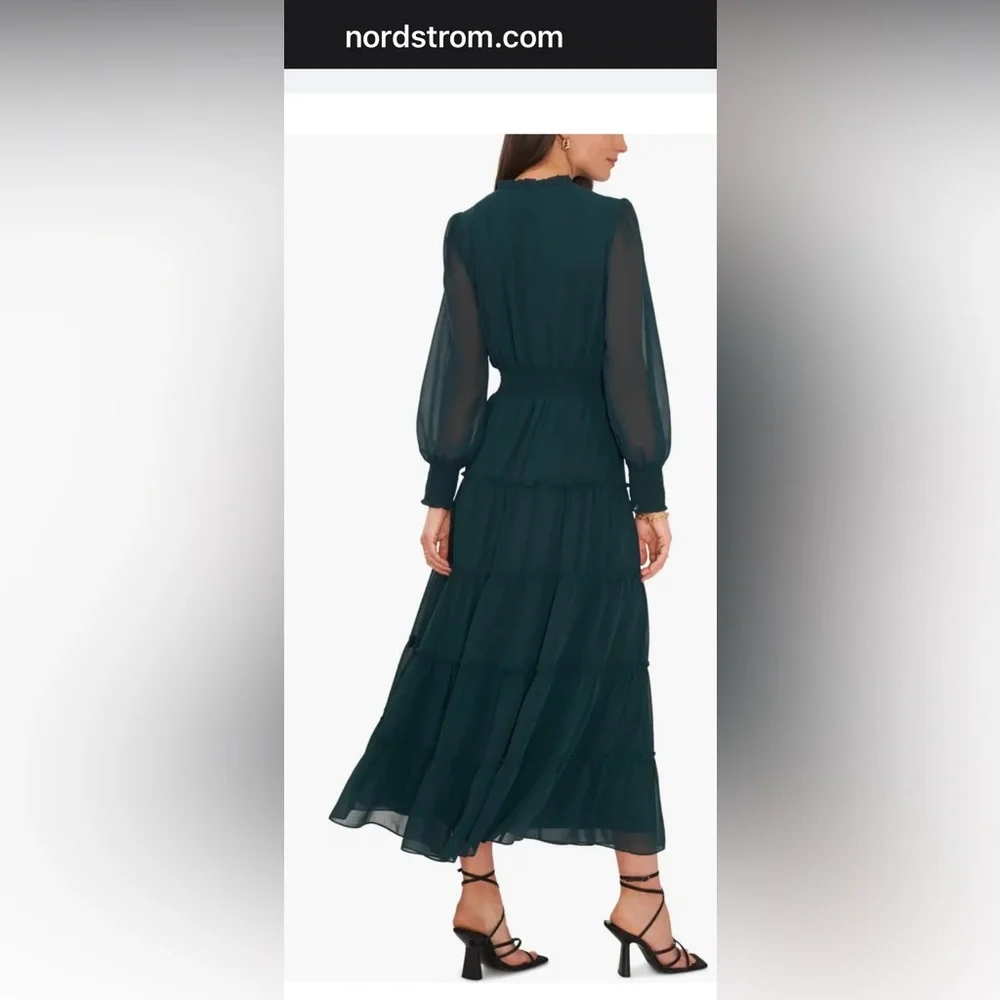 1.State large tiered dress. Ponderosa Pine Green Great Condition - Picture 2 of 2